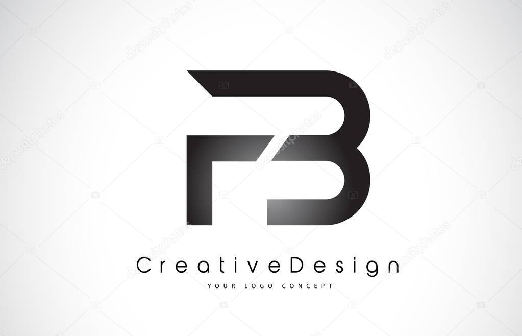 FB F B Letter Logo Design. Creative Icon Modern Letters Vector L