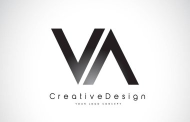 VA V bir mektup Logo tasarımı. Yaratıcı simge Modern harfler vektör L