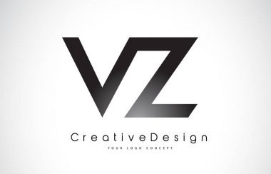 VZ V Z harfi Logo tasarımı. Yaratıcı simge Modern harfler vektör L