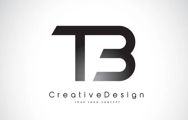 TB T B Letter Logo Design. Creative Icon Modern Letters Vector L — Stock Vector