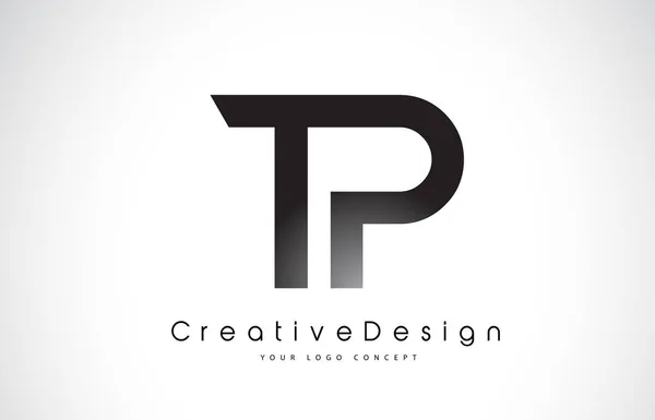 TP T P Carta Logo Design. Ícone criativo Letras modernas Vetor L — Vetor de Stock