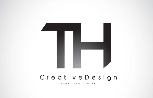 TH T H Carta Logo Design. Ícone criativo Letras modernas Vetor L — Vetor de Stock