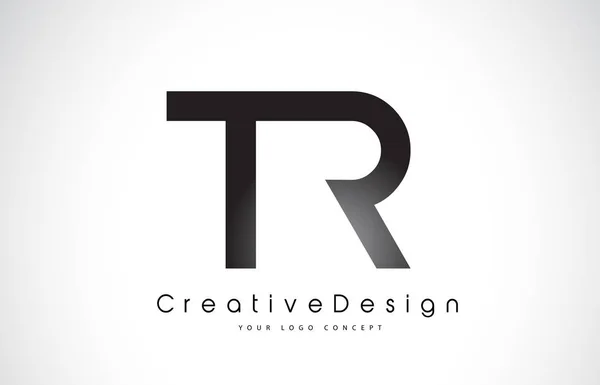 TR T R Letter Logo Design. Creative Icon Modern Letters Vector L — Stock Vector