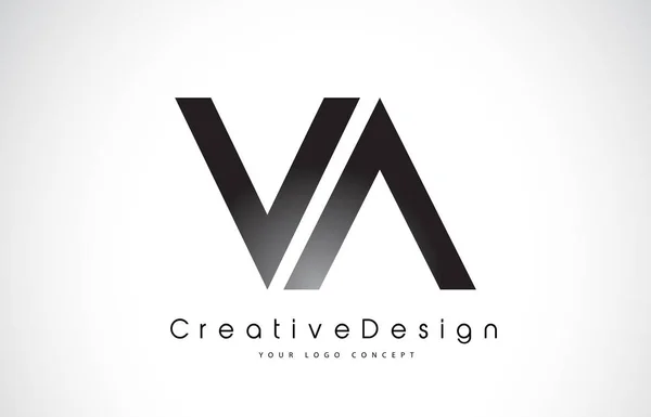 VA V A Letter Logo Design. Icona creativa Lettere moderne Vettore L — Vettoriale Stock