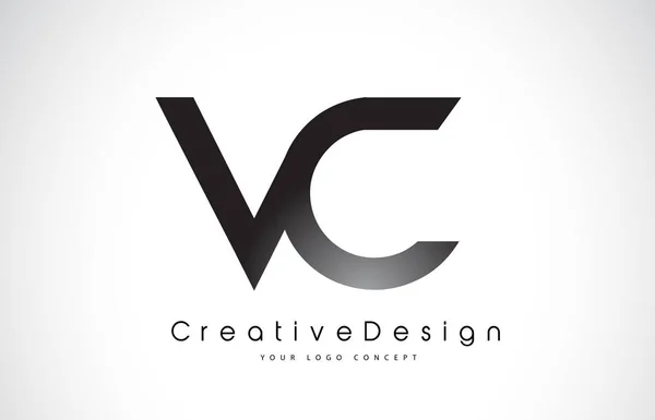 VC V C Carta Logotipo Diseño. Icono creativo Letras modernas Vector L — Vector de stock