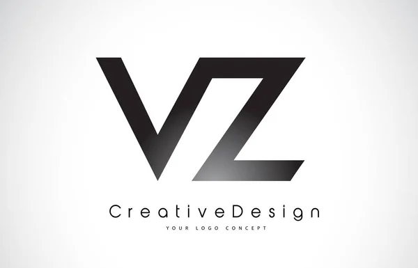 Дизайн логотипа VZ V Z. Творческая икона "Современные буквы" — стоковый вектор