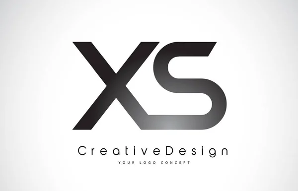 XS X S Lettre Logo Design. Icône créative Lettres modernes vecteur L — Image vectorielle