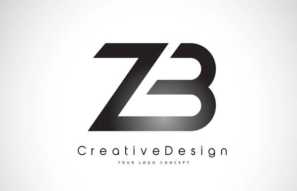 ZB Z B Carta Logo Design. Ícone criativo Letras modernas Vetor L — Vetor de Stock