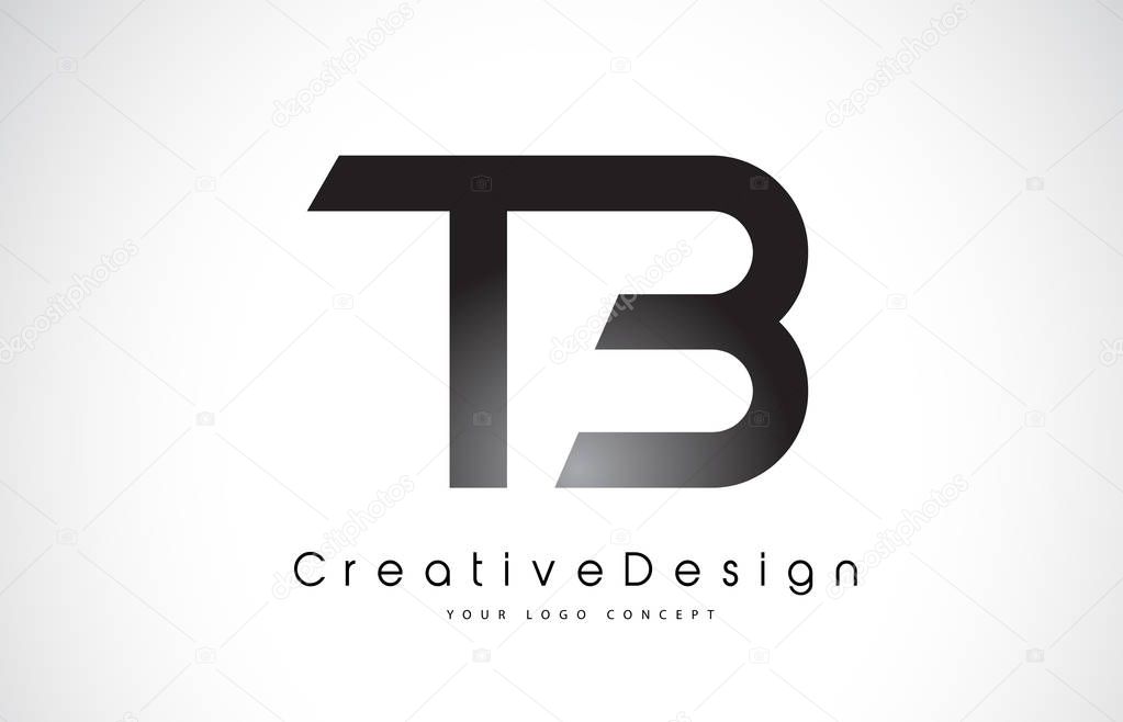 TB T B Letter Logo Design in Black Colors. Creative Modern Letters Vector Icon Logo Illustration.