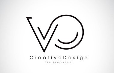 Vo V O mektup Logo tasarımı siyah renklerde.