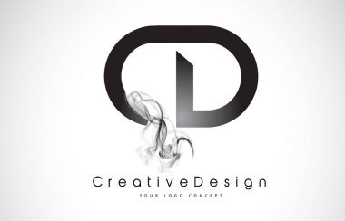 CD mektup Logo tasarımı siyah duman ile.