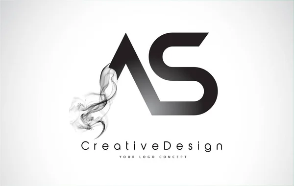 AS Letter Logo Design. Logo vettoriale delle lettere moderne dell'icona creativa . — Vettoriale Stock