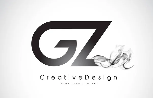 Gz mektup Logo tasarımı siyah duman ile. — Stok Vektör
