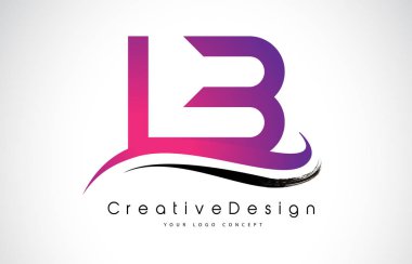 Lb L B harfi Logo tasarımı. Yaratıcı simge Modern harfler vektör L