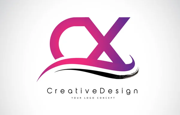 CX C X brev Logotypdesign. Kreativa ikonen modernt märker vektor L — Stock vektor