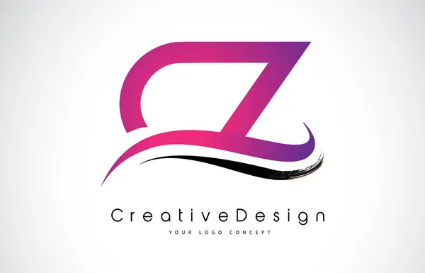 Cz C Z 문자 로고 디자인입니다. 크리에이 티브 아이콘 현대 편지 벡터 L — 스톡 벡터