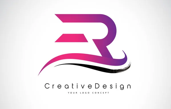 ER E R Carta Logo Design. Ícone criativo Letras modernas Vetor L —  Vetores de Stock