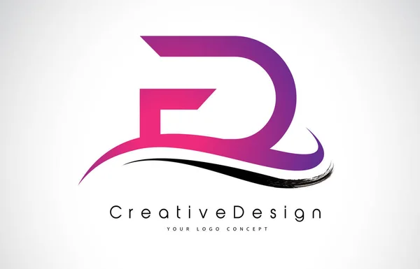 FD F D Carta Logo Design. Ícone criativo Letras modernas Vetor L — Vetor de Stock