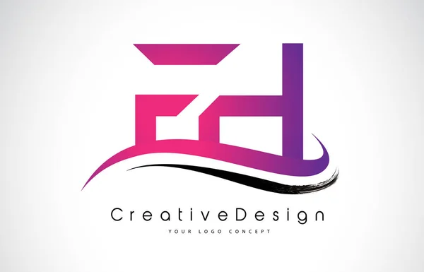 FH F H Letter Logo Design. Creative Icon Modern Letters Vector L — Stock Vector