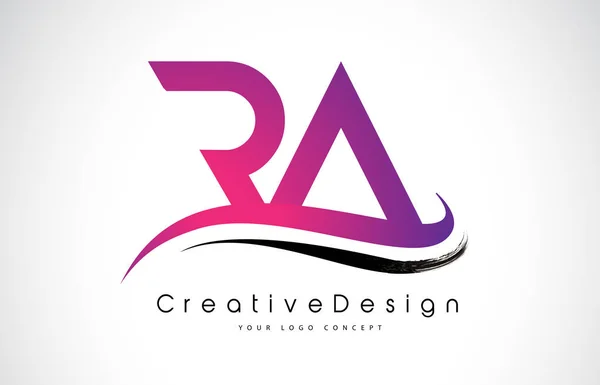 RA R A Letter Logo Design. Creative Icon Modern Letters Vector L — Stock Vector