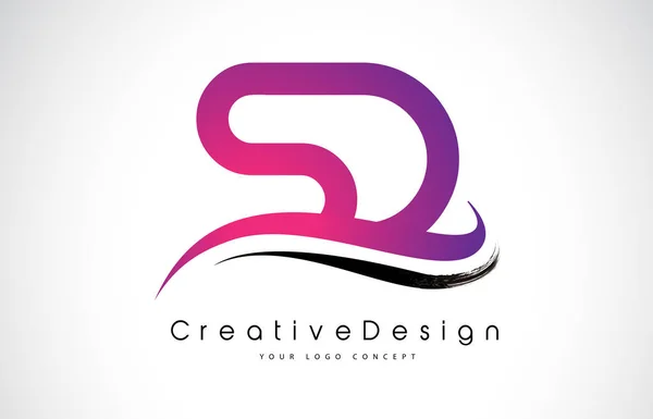 SD S D Carta Logo Design. Ícone criativo Letras modernas Vetor L — Vetor de Stock