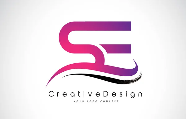 Projektowanie Logo SE S E list. Ikona kreatywnych nowoczesnych listów wektor L — Wektor stockowy