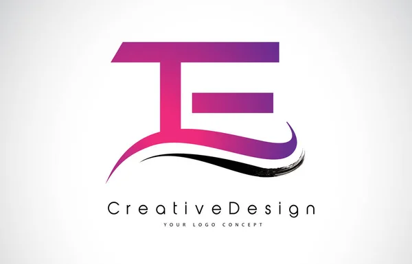 TE T E Carta Logo Design. Ícone criativo Letras modernas Vetor L — Vetor de Stock