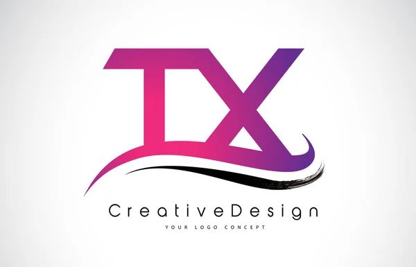 TX T X Lettre Logo Design. Icône créative Lettres modernes vecteur L — Image vectorielle