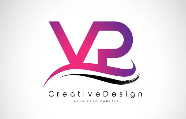 VP V P brev Logotypdesign. Kreativa ikonen modernt märker vektor L — Stock vektor