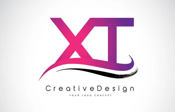 Xt x t Buchstabe Logo Design. kreative Ikone moderne Buchstaben Vektor l — Stockvektor