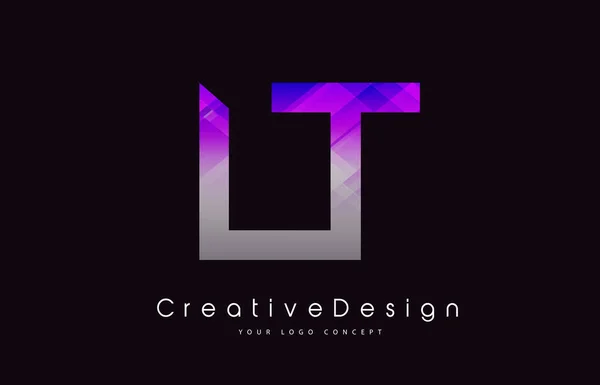 LT L T Lettre Logo Design. Icône créative Lettres modernes vecteur L — Image vectorielle