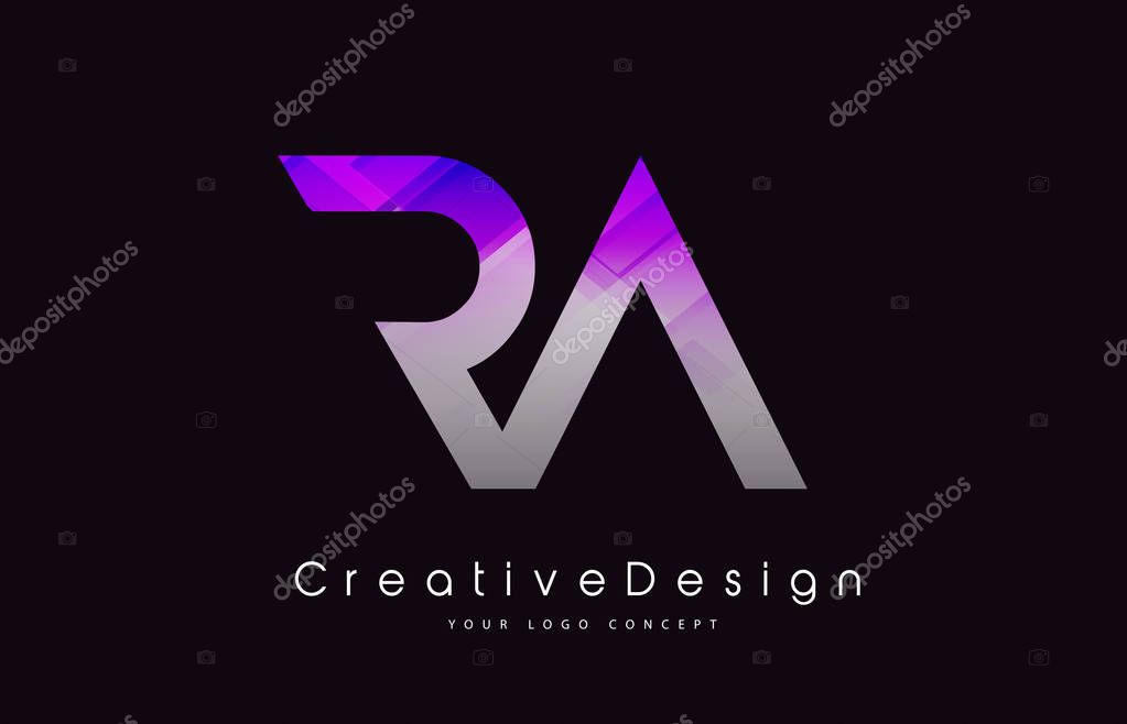 RA R A Letter Logo Design in Black Colors. Creative Modern Letters Vector Icon Logo Illustration.