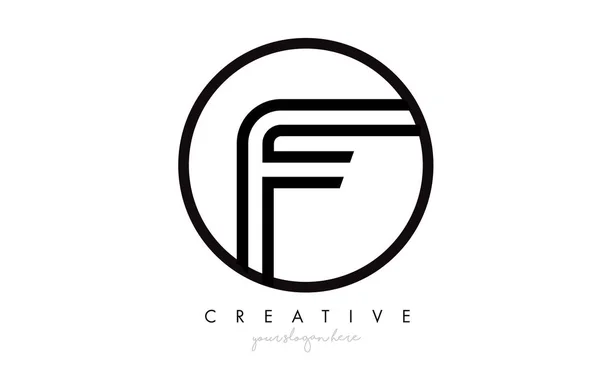 Diseño del logotipo del icono de la letra F con aspecto creativo del monograma. Letra Ci — Archivo Imágenes Vectoriales