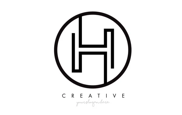 H Buchstabe Symbol Logo-Design mit Monogramm kreativen Look. Buchstabe — Stockvektor