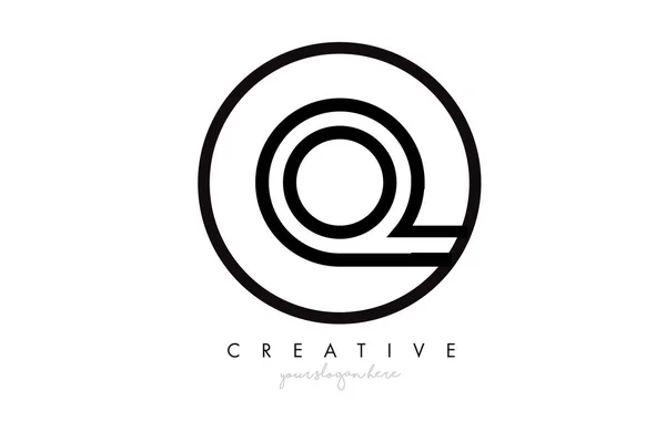 Brev Ikon Logotyp Design Med Monogram Creative Look Brev Cirkel — Stock vektor