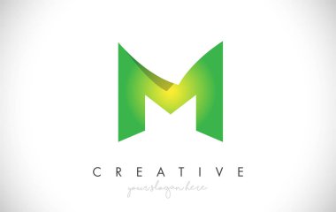 M Harfi Tasarım Simgesi Kağıt Kesiği Tasarım Vektör Logosu Illustrat