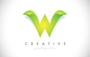W Harfi Tasarım Simgesi Kağıt Kesiği Tasarım Vektör Logosu Illustrat