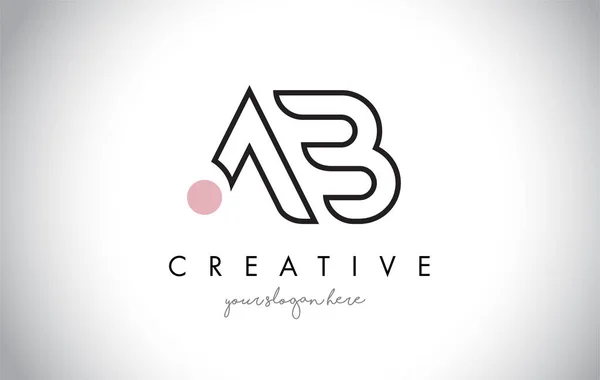 Projeto do logotipo da carta AB com a tipografia moderna da moda criativa . — Vetor de Stock