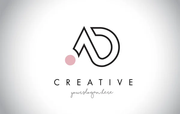AD list Logo Design z kreatywnych nowoczesny modny typografii. — Wektor stockowy