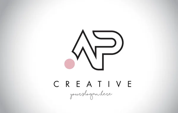 AP Carta Logo Design com criativo moderno na moda tipografia . — Vetor de Stock
