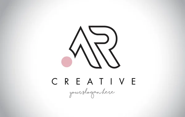AR Carta Logo Design com Creative Modern Trendy Typography . —  Vetores de Stock