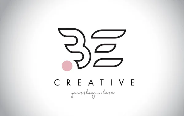 BE Letter Logo Design com Tipografia moderna e criativa da moda . — Vetor de Stock