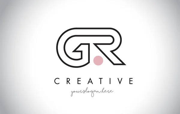 Gr letter logo design mit kreativer moderner trendiger Typografie. — Stockvektor