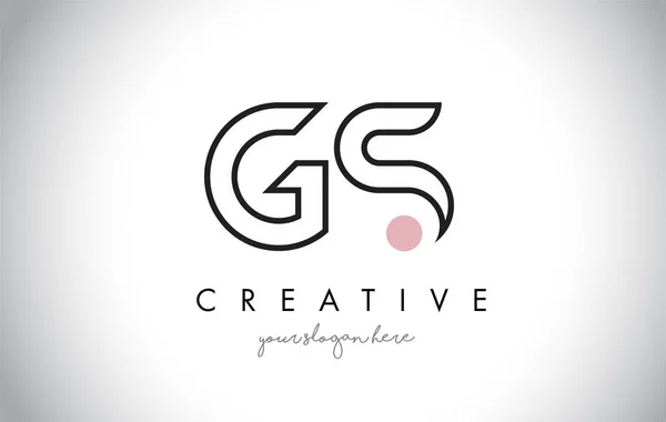 GS lettre logo design avec créatif moderne tendance typographie . — Image vectorielle