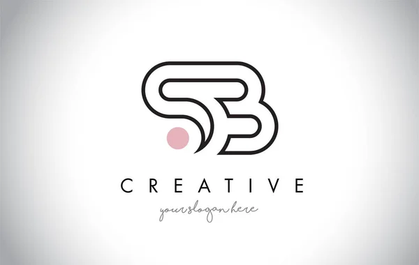 SB brief Logo Design met creatieve moderne Trendy typografie. — Stockvector