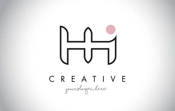 HH Carta Logo Design com Creative Modern Trendy Typography . — Vetor de Stock