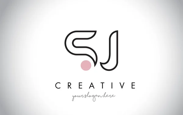 Sj letter logo design mit kreativer moderner trendiger Typografie. — Stockvektor