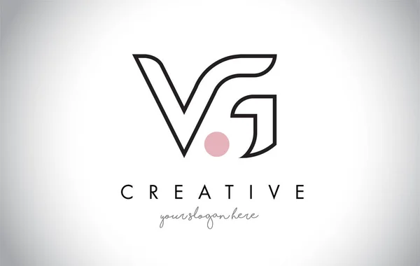 Vg letter logo design mit kreativer moderner trendiger Typografie. — Stockvektor