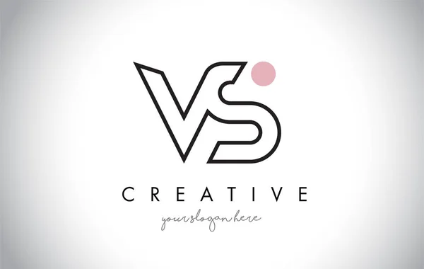 VS Letter Logo Design with Creative Modern Trendy Typography. — Stock Vector