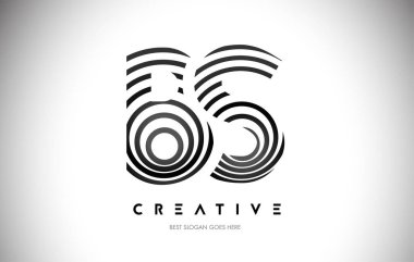 B Hatları Warp Logosu Tasarımı. Dairesel Satırlarla Harf Simgesi.